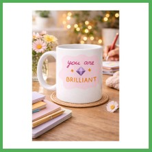 Astraltech You Are Brilliant "sen Harikasın" Yazılı Porselen Kupa Model 149 – Motivasyon Kupası – Moral Veren Kahve Kupası – Anlamlı Hediye Fikri Bezoss