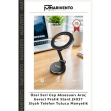 Özel Seri Cep Aksesuarı Araç Gereci Pratik Stant JX037 Siyah Telefon Tutucu Manyetik
