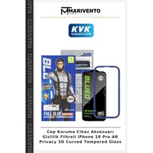 Cep Koruma Cihaz Aksesuarı Gizlilik Filtreli iPhone 18 Pro Ar Privacy 3D Curved Tempered Glass