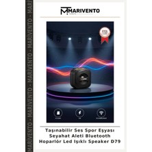 Taşınabilir Ses Spor Eşyası Seyahat Aleti Bluetooth Hoparlör LED Işıklı Speaker D79