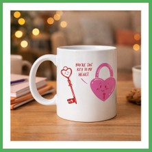 Astraltech Model 27 – You’re The Key To My Heart Tasarımlı Porselen Kupa - Sevgiliye Arkadaşa Özel Anlamlı Hediye Bezoss