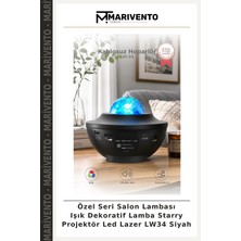 Özel Seri Salon Lambası Işık Dekoratif Lamba Starry Projektör LED Lazer LW34 Siyah