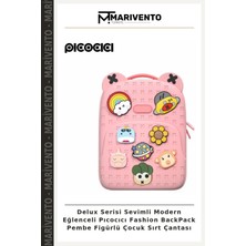 Delux Serisi Sevimli Modern Eğlenceli Pıcocıcı Fashion Backpack Pembe Figürlü Çocuk Sırt Çantası