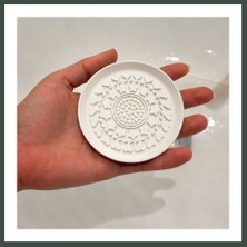 Bezos 3D Baskı Makyaj Fırçası Temizleme Pedi - Desenli Aparat-Beyaz Nhr