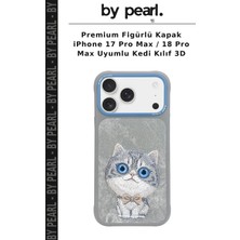 Premium Figürlü Kapak iPhone 17 Pro Max / 18 Pro Max Uyumlu Kedi Kılıf 3D