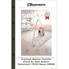 Premium Makine Temizlik Ürünü Ev Aleti Buharlı Temizleyici TSC02 Beyaz 2000W