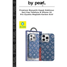 Premium Manyetik Kapak Kablosuz Şarj Cep Telefonu B iPhone 16 Pro Uyumlu Magsafe Karbon Kılıf