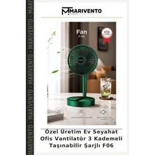 Özel Üretim Ev Seyahat Ofis Vantilatör 3 Kademeli Taşınabilir Şarjlı F06