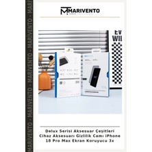 Delux Serisi Aksesuar Çeşitleri Cihaz Aksesuarı Gizlilik Camı iPhone 18 Pro Max Ekran Koruyucu 3x