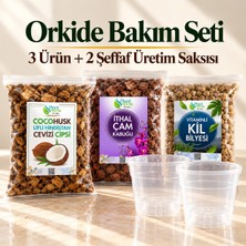 Plant Home Power Mix Orkide Toprağı Değişim Seti 2 Orkide İthal Çam Kabuğu ve Vitaminli Kil Bilyesi