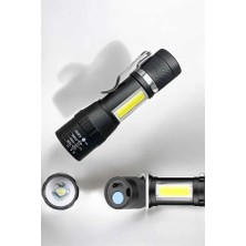 Epilons Ls El Feneri LED USB Şarjlı Zoom Mini LED Işık Acil Durum Feneri