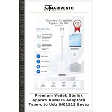Premium Yedek Günlük Aparatı Kamera Adaptörü Type-C To USB JH01515 Beyaz