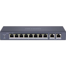 Hikvision Hıkvısıon DS-3E0310P-E/M 8 Port 10/100 + 2 Port Gıgabıt Uplınk 60W Poe Metal Kasa Swıtch Nxrlvng