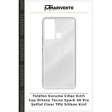 Telefon Koruma Cihaz Kılıfı Cep Örtüsü Tecno Spark 40 Pro Şeffaf Clear Tpu Silikon Kılıf