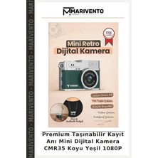 Premium Taşınabilir Kayıt Anı Mini Dijital Kamera CMR35 Koyu Yeşil 1080P