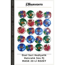 Özel Seri Hediyelik Hatıralık Süs Pj Mask 20 Li Rozet