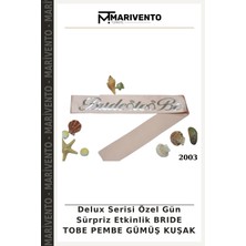 Delux Serisi Özel Gün Sürpriz Etkinlik Brıde Tobe Pembe Gümüş Kuşak