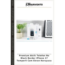 Premium Akıllı Telefon No Black Border iPhone 17 Temperli Cam Ekran Koruyucu