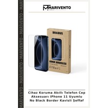 Cihaz Koruma Akıllı Telefon Cep Aksesuarı iPhone 11 Uyumlu No Black Border Kavisli Şeffaf