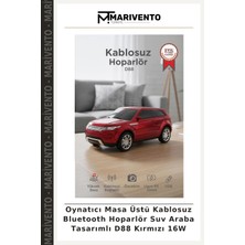 Oynatıcı Masa Üstü Kablosuz Bluetooth Hoparlör Suv Araba Tasarımlı D88 Kırmızı 16W