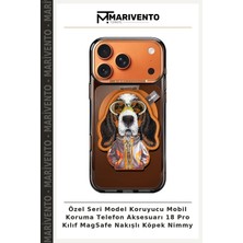 Özel Seri Model Koruyucu Mobil Koruma Telefon Aksesuarı 18 Pro Kılıf Magsafe Nakışlı Köpek Nimmy