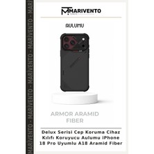 Delux Serisi Cep Koruma Cihaz Kılıfı Koruyucu Aulumu iPhone 18 Pro Uyumlu A18 Aramid Fiber