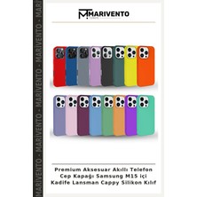 Premium Aksesuar Akıllı Telefon Cep Kapağı Samsung M15 Içi Kadife Lansman Cappy Silikon Kılıf
