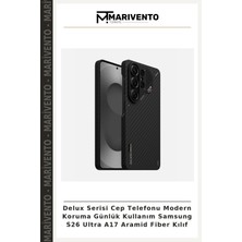 Delux Serisi Cep Telefonu Modern Koruma Günlük Kullanım Samsung S26 Ultra A17 Aramid Fiber Kılıf