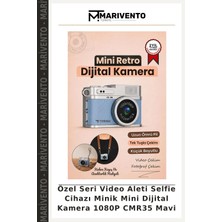 Özel Seri Video Aleti Selfie Cihazı Minik Mini Dijital Kamera 1080P CMR35 Mavi