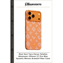 Özel Seri Tarz Parça Telefon Aksesuarı iPhone 17 Pro Max Uyumlu Woven Aramid Fiber Case