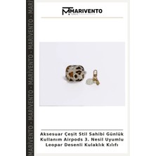 Aksesuar Çeşit Stil Sahibi Günlük Kullanım Airpods 3. Nesil Uyumlu Leopar Desenli Kulaklık Kılıfı