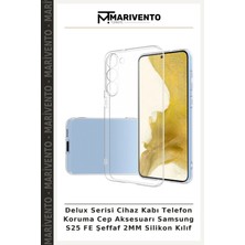 Delux Serisi Cihaz Kabı Telefon Koruma Cep Aksesuarı Samsung S25 Fe Şeffaf 2mm Silikon Kılıf