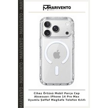 Cihaz Örtüsü Mobil Parça Cep Aksesuarı iPhone 14 Pro Max Uyumlu Şeffaf Magsafe Telefon Kılıfı