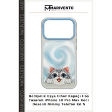 Hediyelik Eşya Cihaz Kapağı Hoş Tasarım iPhone 18 Pro Max Kedi Desenli Nimmy Telefon Kılıfı