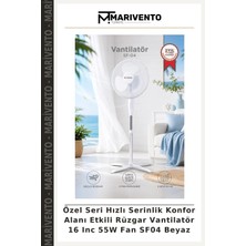 Özel Seri Hızlı Serinlik Konfor Alanı Etkili Rüzgar Vantilatör 16 Inc 55W Fan SF04 Beyaz