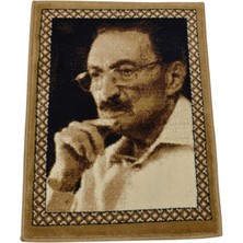 Kilim Antik Portre Merhum Bülent Ecevit Tasvirli Nadir Duvar Halısı 2207 - Yeni - Çok Renkli