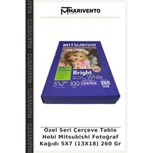 Özel Seri Çerçeve Tablo Hobi Mitsubishi Fotoğraf Kağıdı 5x7 (13X18) 260 gr