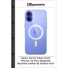 Delux Serisi Cihaz Kılıfı iPhone 16 Plus Magsafe Özellikli Şeffaf Iq Silikon Kılıf