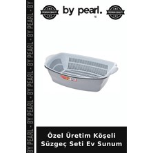 Özel Üretim Köşeli Süzgeç Seti Ev Sunum