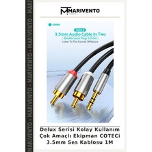 Delux Serisi Kolay Kullanım Çok Amaçlı Ekipman Coteci 3.5mm Ses Kablosu 1m
