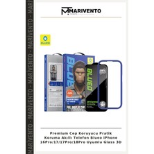 Premium Cep Koruyucu Pratik Koruma Akıllı Telefon Blueo iPhone 16PRO/17/17PRO/18PRO Uyumlu Glass 3D