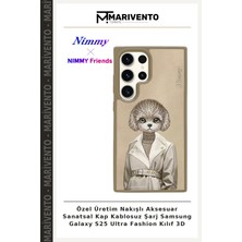 Özel Üretim Nakışlı Aksesuar Sanatsal Kap Kablosuz Şarj Samsung Galaxy S25 Ultra Fashion Kılıf 3D