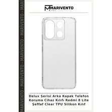 Delux Serisi Arka Kapak Telefon Koruma Cihaz Kılıfı Redmi 8 Lite Şeffaf Clear Tpu Silikon Kılıf