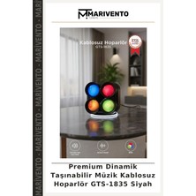 Premium Dinamik Taşınabilir Müzik Kablosuz Hoparlör GTS-1835 Siyah