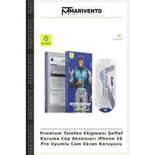 Premium Telefon Ekipmanı Şeffaf Koruma Cep Aksesuarı iPhone 16 Pro Uyumlu Cam Ekran Koruyucu