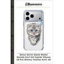 Delux Serisi Gözlü Model Günlük Kılıf Stil Sahibi Iphone 18 Pro Nimmy Telefon Kılıfı 3D
