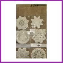 Bezos 6 Lı Dantel Kahve Sunumluğu 15X15 cm Asorti Desenli Şık Bardak Altlığı BEZ10