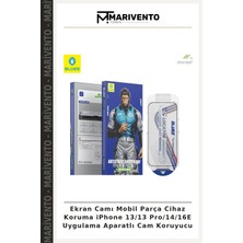 Ekran Camı Mobil Parça Cihaz Koruma iPhone 13/13 PRO/14/16E Uygulama Aparatlı Cam Koruyucu