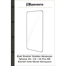 Özel Üretim Telefon Aksesuar Iphone 16 / 15 / 14 Pro Hd Kavisli Cam Ekran Koruyucu
