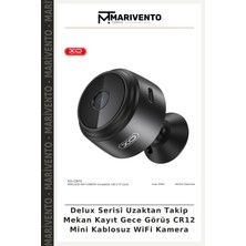 Delux Serisi Uzaktan Takip Mekan Kayıt Gece Görüş CR12 Mini Kablosuz Wifi Kamera